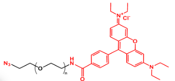 罗丹明B聚乙二醇叠氮   Rhodamine B-PEG-Azide  RB-PEG-N3