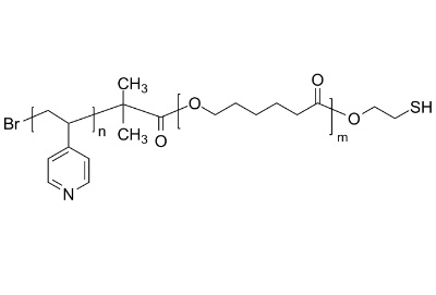 P4VP-PCL-SH 聚(4-乙烯基吡啶)-聚己内酯-硫醇 二嵌段共聚物 Br-P4VP-PCL-SH