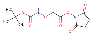 Boc-NH-O-C1-NHS ester Chemical Structure