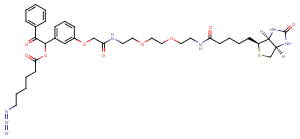 UV Cleavable Biotin-PEG2-Azide Chemical Structure