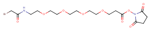 1260139-70-5 Bromoacetamido-PEG4-NHS ester Chemical Structure