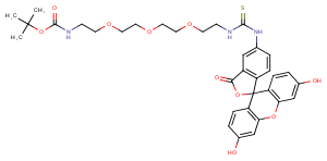 1807534-77-5 Fluorescein-PEG3-NH-Boc Chemical Structure