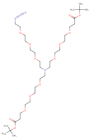N-(Azido-PEG3)-N-bis(PEG3-Boc) Chemical Structure