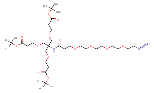 Azido-PEG4-Amido-tri-(t-butoxycarbonylethoxymethyl)-methane Chemical Structure