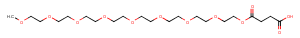 m-PEG8-ethoxycarbonyl-propanoic acid Chemical Structure