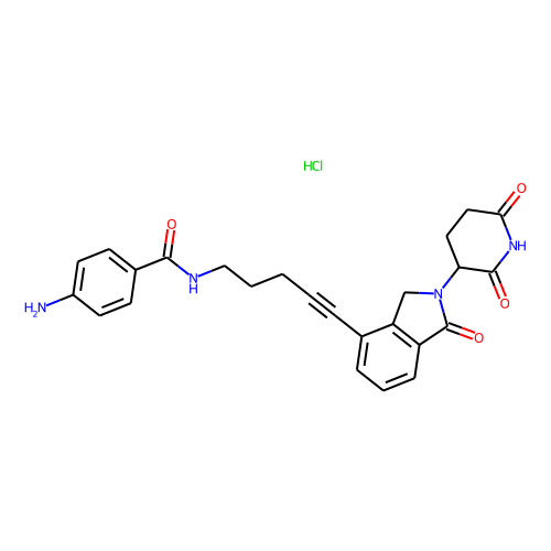 Lenalidomide-propargyl-C2-amido-Ph-NH2 hydrochloride Chemical Structure