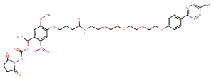PC Methyltetrazine-PEG4-NHS carbonate ester Chemical Structure