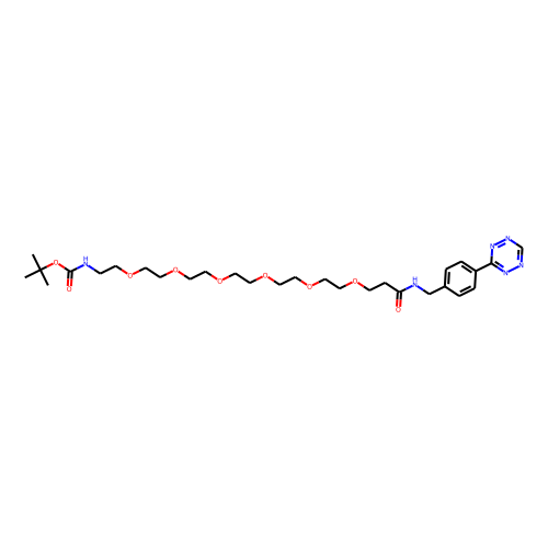 Tetrazine-Ph-NHCO-PEG6-NH-Boc Chemical Structure