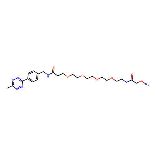 Methyltetrazine-PEG4-oxyamine Chemical Structure