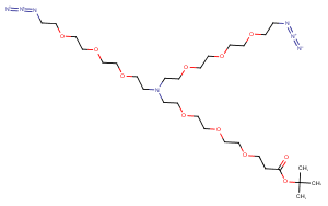2182602-15-7 N-(Boc-PEG3)-N-bis(PEG3-azide) Chemical Structure
