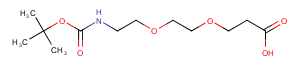 Boc-NH-PEG2-CH2CH2COOH Chemical Structure