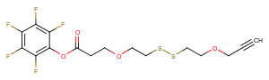 Propargyl-PEG1-SS-PEG1-PFP ester Chemical Structure