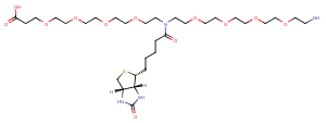 N-(Amino-PEG4)-N-Biotin-PEG4-acid Chemical Structure