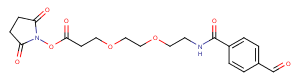 Ald-Ph-amido-PEG2-C2-NHS ester Chemical Structure