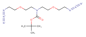 N-Boc-N-bis(C2-PEG1-azide) Chemical Structure