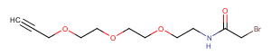 Bromoacetamide-PEG3-propargyl Chemical Structure