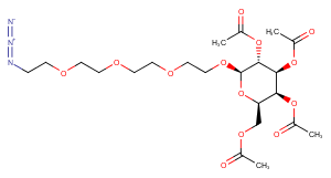 Azido-PEG4-tetra-Ac-beta-D-glucose Chemical Structure