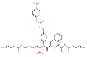 Aloc-D-Ala-Phe-Lys(Aloc)-PAB-PNP Chemical Structure