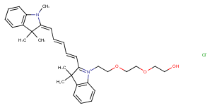 N-Methyl-N'-(hydroxy-PEG2)-Cy5 Chemical Structure