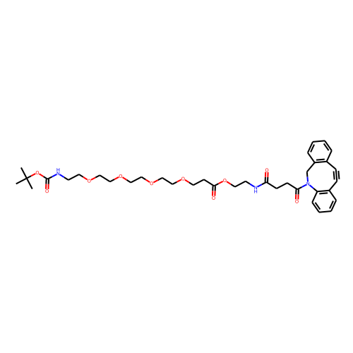 DBCO-C2-PEG4-NH-Boc Chemical Structure