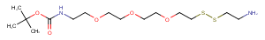 Amino-ethyl-SS-PEG3-NHBoc Chemical Structure