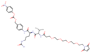 Mal-PEG4-Val-Cit-PAB-PNP Chemical Structure
