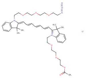 N-(Ac-PEG3)-N'-(azide-PEG3)-Cy7 chloride Chemical Structure