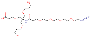 Azido-PEG4-amido-tri-(carboxyethoxymethyl)-methane Chemical Structure