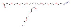 N-(Azido-PEG3)-N-(PEG2-amine)-PEG3-acid Chemical Structure