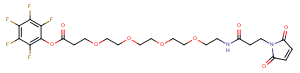 Mal-NH-PEG4-CH2CH2COOPFP ester Chemical Structure