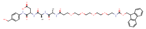 Fmoc-PEG4-Ala-Ala-Asn-PAB Chemical Structure