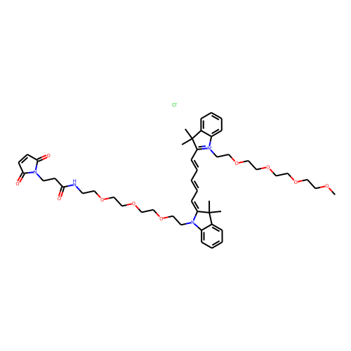 N-(m-PEG4)-N'-(PEG3-Mal)-Cy5 Chemical Structure
