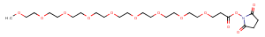m-PEG9-NHS ester Chemical Structure