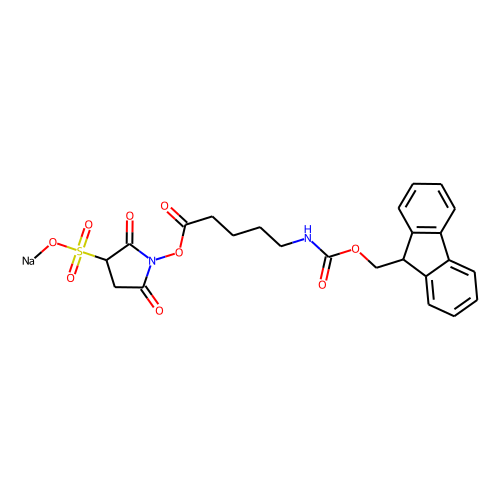 Fmoc-NH-pentanoic acid-NHS-SO3Na Chemical Structure