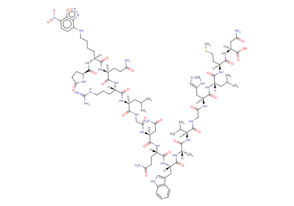 pGlu-K(-NBD)-Q-R-L-G-N-Q-W-A-V-G-H-L-M-N pGlu-K(-NBD)-Q-R-L-G-N-Q-W-A-V-G-H-L-M-N